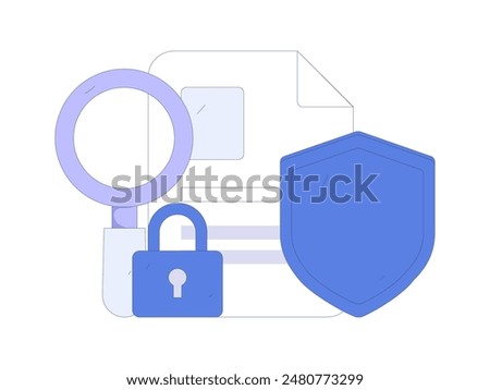 Protect intellectual property flat vector concept operation hand drawn illustration
