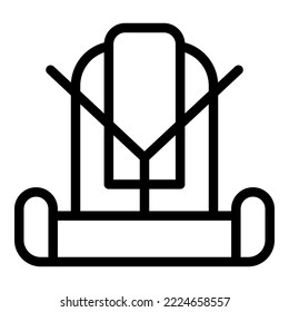 Protect kid belt icon outline vector. Car safety. Drive accident