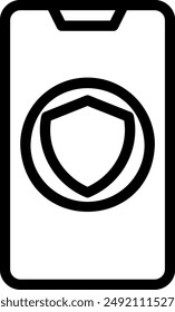 protect line icon illustration vector