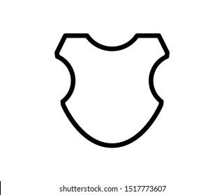 Protect line icon. Vector symbol in trendy flat style on white background. Shield sing for design.