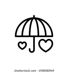 Protect The Lover icon in vector. Logotype