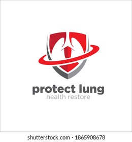 protect lung logo designs simple modern for medical service