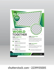 Protect and Make World Green Nature Flyer template