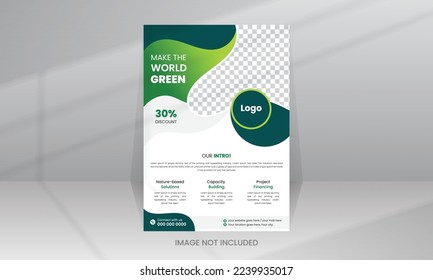 Protect and Make World Green Nature Flyer template