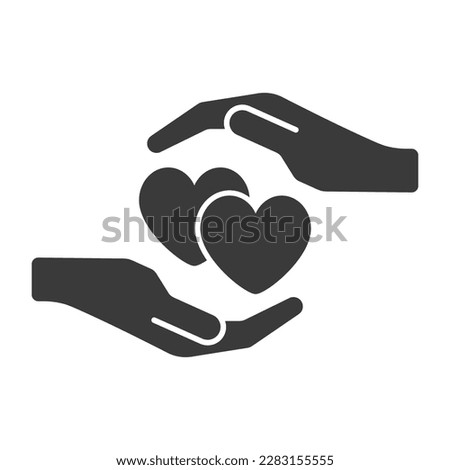 Protect for married couples glyph icon isolated on white background.Vector illustration.