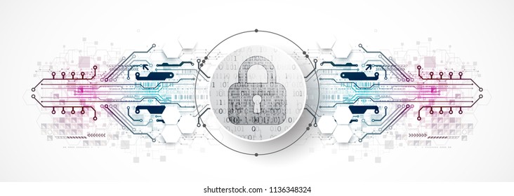 Protect mechanism, system privacy. Vector illustration