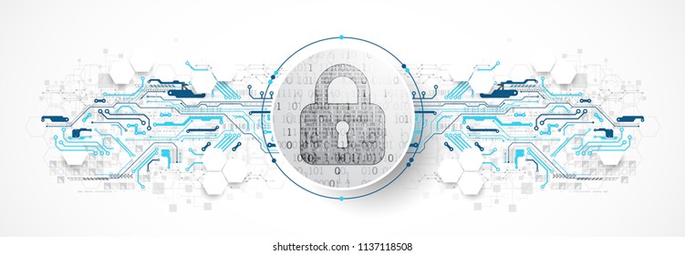Protect mechanism, system privacy. Vector illustration