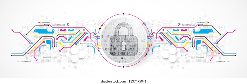 Protect mechanism, system privacy. Vector illustration
