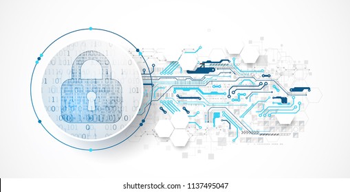 Protect mechanism, system privacy. Vector illustration