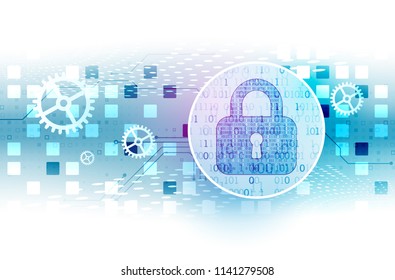 Protect mechanism, system privacy. Vector illustration