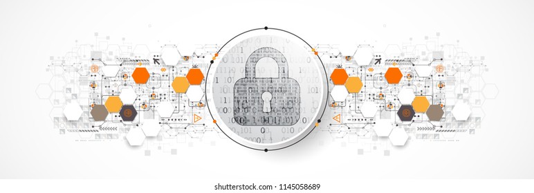 Protect mechanism, system privacy. Vector illustration