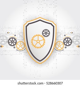 Protect mechanism, system privacy, vector illustration