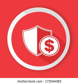 Protect money symbol,vector