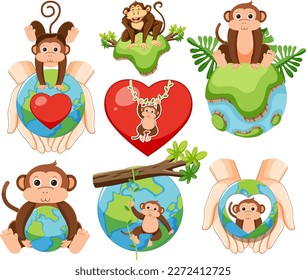 Proteger la ilustración del icono del mono