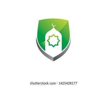 Protect Mosque Logo Template, Icon, Symbol
