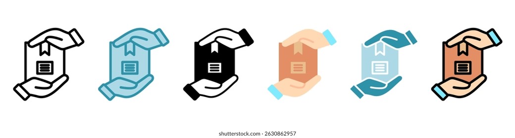 Protect multi style, mini illustration icon set. use for modern concept, print, UI, UX kit, web and app development. Vector related to sales, logistic and ecommerce