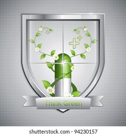 Protect natural herbal pills - Think green