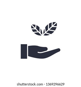 Protect nature vector icon save plants symbol. Modern simple flat vector illustration for web site or mobile app