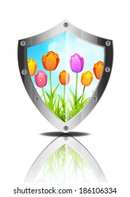 Protect the nature. Vector illustration.