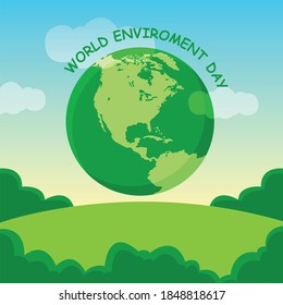 Protect our environment theme design of vector concept art