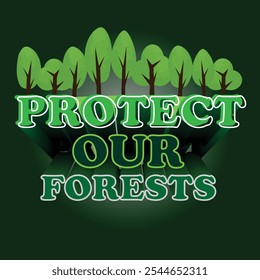proteger nossa floresta design fonte criativa