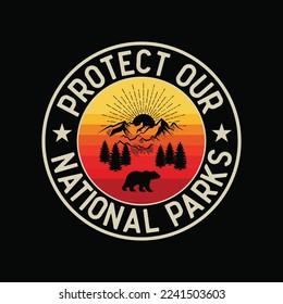 Protect Our National Parks Vintage Preserve Hiking