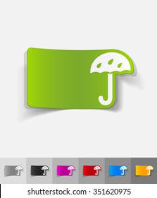 protect from  paper sticker with shadow. Vector illustration