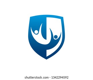 Protect People Logo Template, Icon, Symbol - Vector