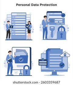 Protect personal data with strong cybersecurity. Stay secure server cloud file transaction password padlock online with encryption, authentication, and privacy