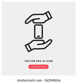 Protect phone vector icon