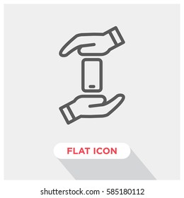 Protect phone vector icon