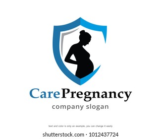 Protect Pregnancy Logo Template Design Vector, Emblem, Design Concept, Creative Symbol, Icon