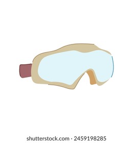 protect safety goggles cartoon. protection industrial, transparent safe, equipment laboratory protect safety goggles sign. isolated symbol vector illustration