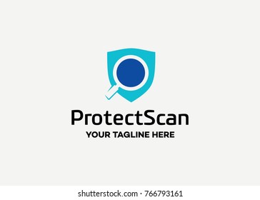 Protect Scanner Logo Template Design Vector, Emblem, Design Concept, Creative Symbol, Icon