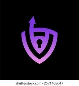 Protect shield with arrow logo design