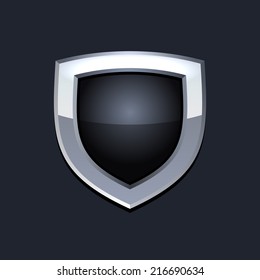 Protect  Shield Icon on Dark Background Vector illustration