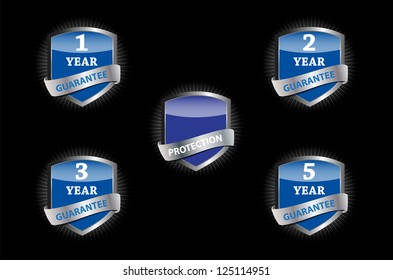 Protect shield set vector illustration