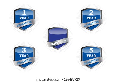 Protect shield set vector illustration