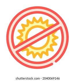 protect from sun rays color icon vector. protect from sun rays sign. isolated symbol illustration