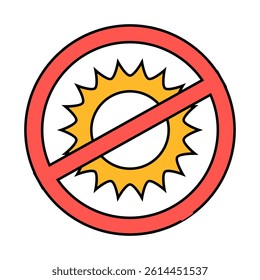protect from sun rays line icon vector. protect from sun rays sign. isolated symbol illustration