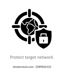 Protect Target Network icon concept