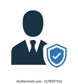 Proteger, confiar, verificar icono. Diseño vectorial simple editable aislado en un fondo blanco.