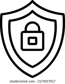 Protect Vector line Icon Design