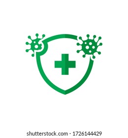protect virus logo icon. Vector illustration. Modern design