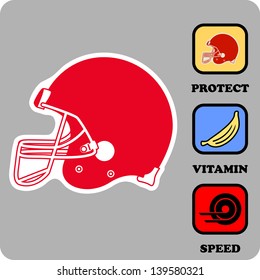  protect, vitamin and speed icon. vector illustration