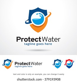 Protect Water Logo Template Design Vector