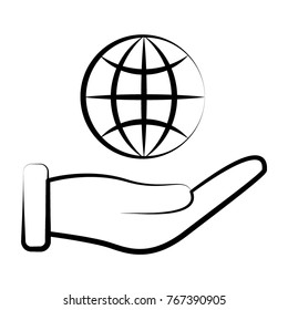 Protect world outline icon