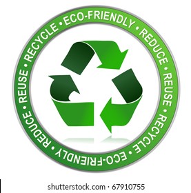 Protect the World from pollution recycle sticker.