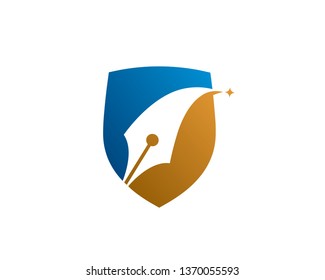 Protect Writer Logo Template, Icon, Symbol - Vector
