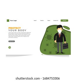 Protect Your Body Landing Page Design